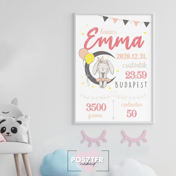 Mock up poster frame in children room,kids room,nursery mockup,White wall,3d rendering
