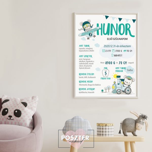 Mock up poster frame in children room,kids room,nursery mockup,White wall,3D rendering